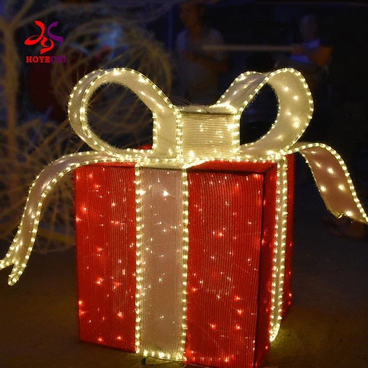 red gift boxes lighting