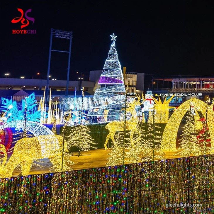 Fantasy Commerce Skies: Light Shows Illuminate A Magical Night